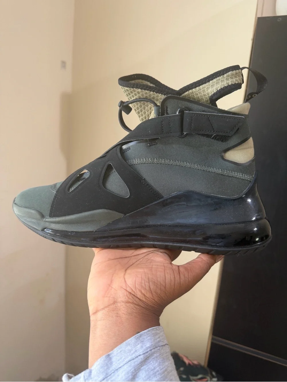 Jordan Mid-Top Sneakers in Black and Olive Green